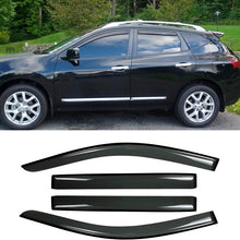 Puermto 4pcs Outside Mount Style Waterproof Sun Rain Wind Snow Guards Driver+Passenger Side Vent Shade Window Visors for 2014-2020 Nissan Rogue (Not for sport)