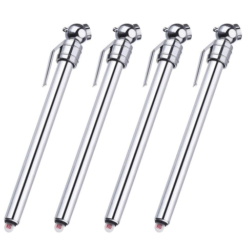 4 Pack Tire Pressure Gauges, Heavy Duty Tire Gauge for Car Truck Bicycle, Chuck Head Pencil Tire Pressure Gauge Auto Vehicle Parts for Car and Trucks Tires