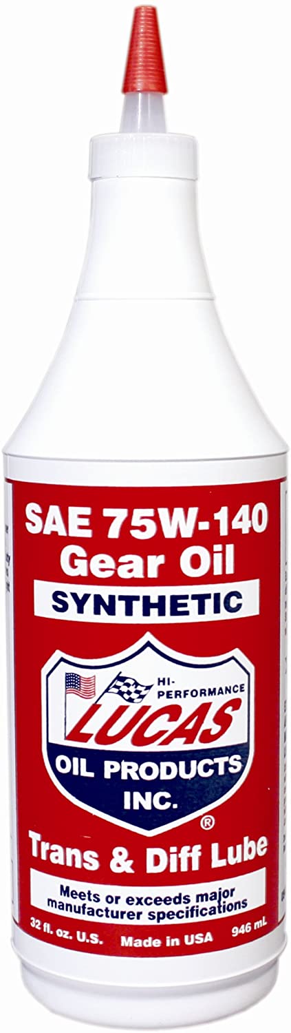 Lucas Oil 10121-12 75W140 Synthetic Transmission and Diff Lube - 1 Quart - Case of 12