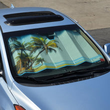 BDK AS- 601_AM Palm Tree Tropical Island Sunset Auto Windshield Sun Shade (for Car SUV Truck-Bubble Foil Folding Accordion) - AS-601__AM