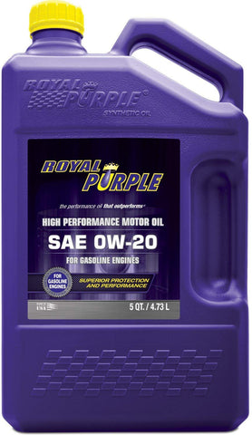 Royal Purple 51020 API-Licensed SAE 0W-20 High Performance Synthetic Motor Oil - 5 qt.