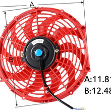 Compatible For HONDA CIVIC EK EG D15 D16 1992 1993 1994 1995 1996 1997 1998 1999 2000 Aluminum Performance Radiator Replacement 3 Row 52mm + 12" Radiator Cooling Fan
