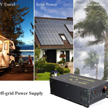 WZRELB 6000W 24V 120V Pure Sine Wave Power Inverter 4 AC Outlets Wired Remote Control,RV, Camping