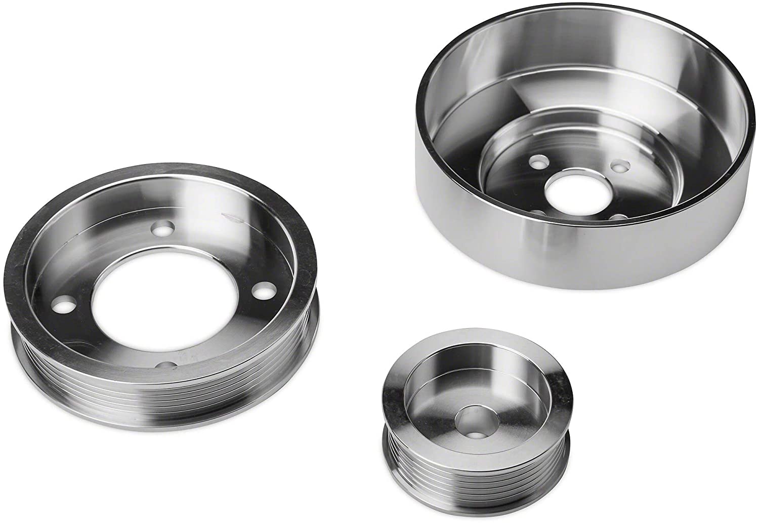 SR Performance Underdrive Pulleys - Polished - for Mustang 5.0L 1994-1995