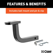 CURT 110203 Class 1 Trailer Hitch with Ball Mount, 1-1/4-Inch Receiver for Select Smart Fortwo