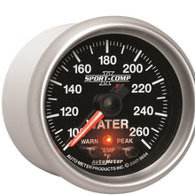 Auto Meter 3654 2-1/16" 100- 260 Degree F Full Sweep Electric Water Temperature Gauge