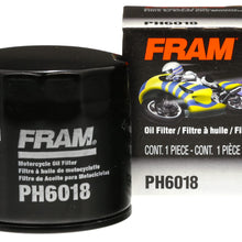 FRAM Extra Guard PH6018 Motorcycle Replacement Oil Filter, Fits Select Aprilia, Artic Cat, Kymco, and Suzuki Models