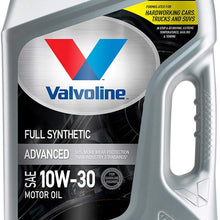 Valvoline Advanced Full Synthetic SAE 10W-30 Motor Oil 5 QT, Case of 3