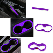 26 PCS Interior Decoration Trim Kit - Steering Wheel&Center Console Cover, Air Outlet Trim, Door Handle Cover Inner,Gear Frame,Copilot Handle Trim For Jeep Wrangler JK JKU 2011-2018 2&4-Door (Purple)