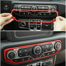 RT-TCZ Red Center Control Air Conditioner Switch Cover Trim Frame for 2018-2020 Jeep Wrangler JL JLU