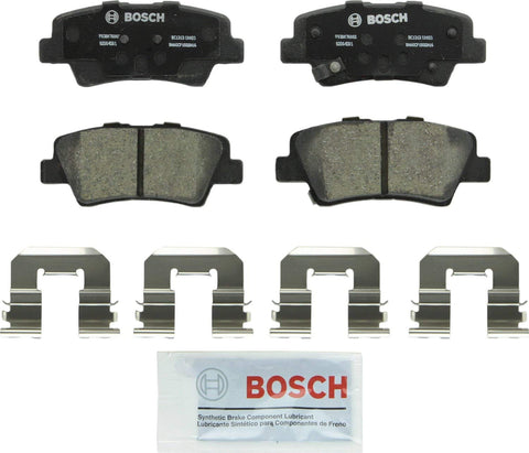 Bosch BC1313 QuietCast Premium Ceramic Disc Brake Pad Set For Hyundai: 2010-2017 Azera, 2009-2010 Elantra, 2008-2015 Sonata; Kia: 2007-2009 Amanti, 2011-2017 Optima, 2010-2013 Soul; Rear