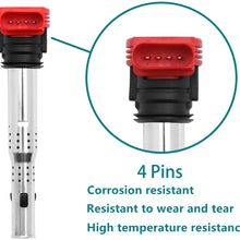 Ignition Coil Pack Set of 4 for Audi A4 A6 Q7 R8 S4 S5 TT Volkswagen Passat CC Golf GTI & More Replaces# 06E905115E, 06E905115F, UF529, 06E905115A, 06E905115C