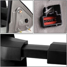 Pair Black Power Heated Amber LED Trun Signal w/Puddle Light Side Towing Mirror Replacement for Ford F-150 04-14
