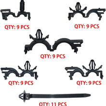 ROLINGER Car Wire Harness Routing Clip Wiring Harness Wire Loom Routing Clips Assortment 56 PCS Retainer Car Clips Contains 6 Different Sizes Replacement Parts for Honda GM Mazda