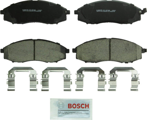 Bosch BC830 QuietCast Premium Ceramic Disc Brake Pad Set For Nissan: 2003-2004 Frontier, 2000-2004 Xterra; Front