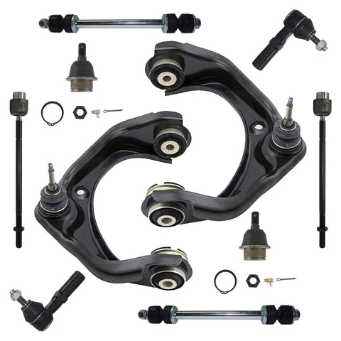 Detroit Axle - 10pc Front Upper Control Arms w/Ball Joints, Inner Outer Tie Rods, Sway Bars for 2007-2010 Ford Explorer Sport Trac - [2006-2010 Ford Explorer/Mercury Mountaineer Mfg. From 7/19/05]