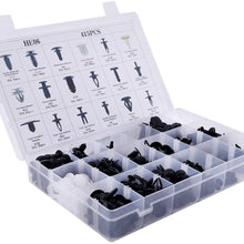 ANTS PART 415 PCS Car Retainer Clips & Plastic Fasteners Kit-18 Most Popular Sizes Auto Push Pin Rivets Set -Door Trim Panel Clips for GM Ford Toyota Honda Chrysler