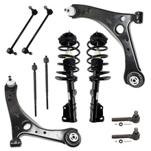 Detroit Axle - 10pc Front Struts Assembly, Lower Control Arms, Inner Outer Tie Rods, Sway Bar Links for 2008-2010 2011 2012 2013 2014 Chrysler Town & Country/Dodge Grand Caravan w/o Nivomat Sus.