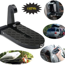 1byhome Car Door Step Vehicle Doorstep,Folding Ladder Foot Pegs with Safety Hammer Tools Easy Access Car Rooftop Roof-Rack for Car, Jeep, SUV (Black)