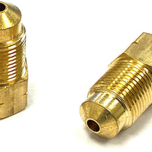 Metric Brake Line Adaptor for 3/16" Tube, (Female) Inverted Flare, 3/8-24 to (Male) ISO/Bubble Flare, Metric 12mm x 1 (Pack of 2)