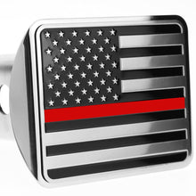 eVerHITCH USA US American Stainless Steel Flag Metal Emblem on Metal Trailer Hitch Cover (Fits 2" Receivers, Black)