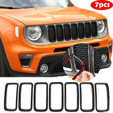 RT-TCZ Front Grill Grille Inserts for Jeep Renegade 2019 2020 ABS Grill Guard Cover Trim Black 7PCs