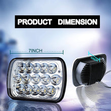 Clear 7x6 inch Led Headlights Led Sealed Beam Headlamp with High Low Beam H6054 6054 Led Headlight for Jeep Wrangler YJ Cherokee XJ H5054 H6054LL 6052 6053 2Pc 5x7