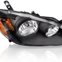 AUTOSAVER88 Headlight Assembly Compatible with 2003-2008 Toyota Corolla Black Housing Amber Reflector Clear Lens (Driver & Passenger Side)