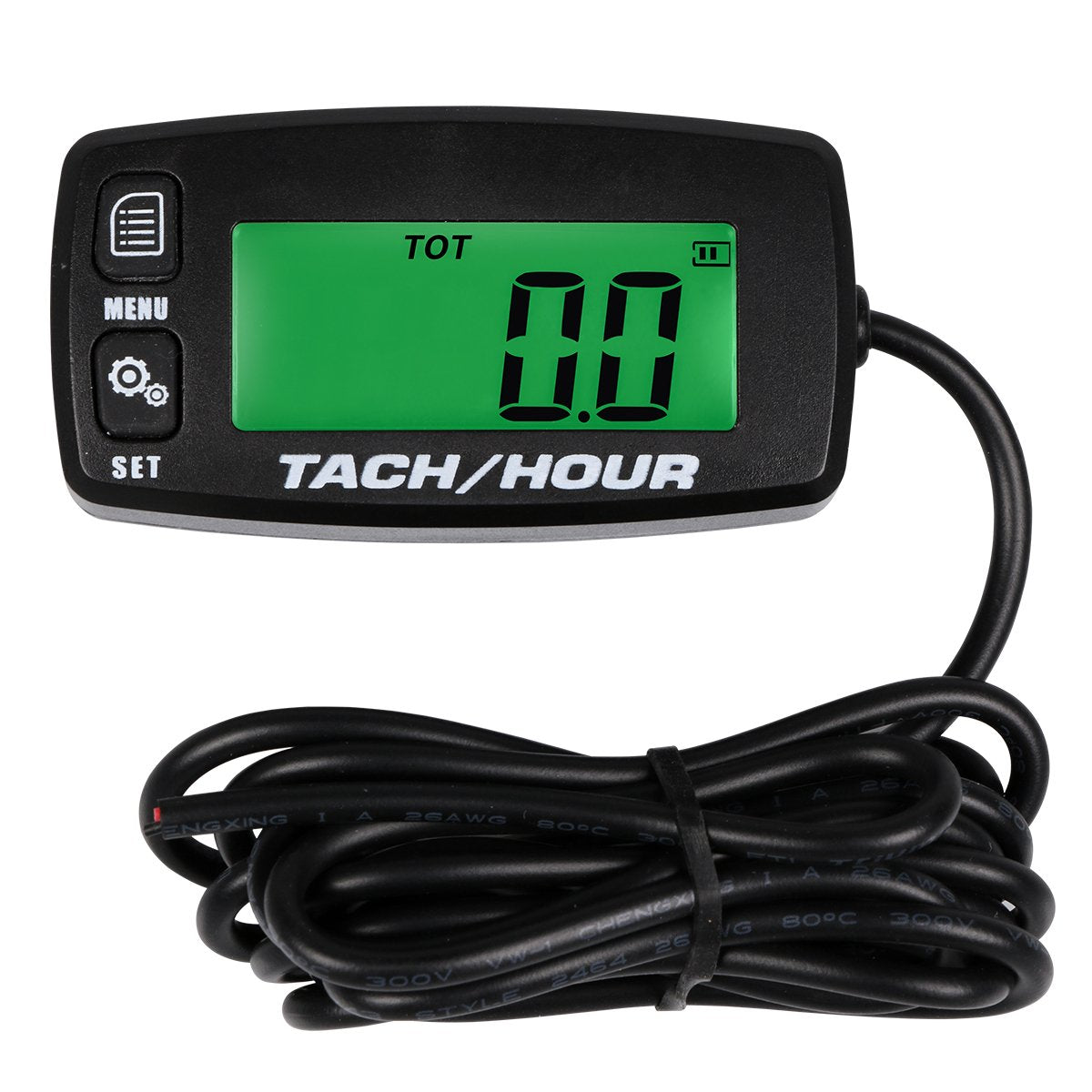 Searon Tach Hour Meter Tachometer - Inductive Tachometer for Outboard Engine Chain Saws Tractors Lawnmowers Motorcycles Marine Engines RC Toys PWC ATV