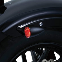 Kuryakyn 2509 Torpedo/Bullet Style Motorcycle LED Lights with Clear Lenses: Rear Position Turn Signal/Blinker, Running and Brake Light Indicators, Matte Black, 1 Pair
