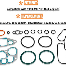Oil Cooler Mounting Gasket Kit Compatible with Navistar/International 1993-1997 DT466E 1823182C95