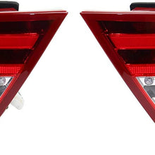 Tail Light Assembly Compatible with 2012-2013 Mercedes Benz C250, C300, C350 and C63 AMG Clear & Red Lens Set of 2 Driver and Passenger Side