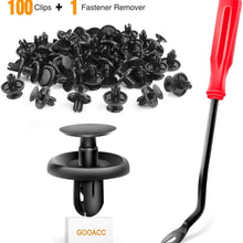 GOOACC 100pcs Push-Type Retainer for Lexus Toyota Body Clips,Splash Shield Clips 90467-07201 Replacement Fasteners, Quality Nylon Push Rivets with Bonus Fastener Remover