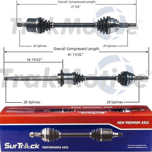 SurTrack Pair Set of 2 Front CV Axle Shafts For Nissan Quest 3.5 V6 2004-2009