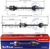 SurTrack Pair Set of 2 Front CV Axle Shafts For Nissan Quest 3.5 V6 2004-2009