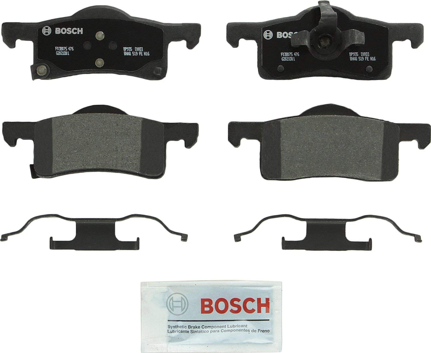 Bosch BP935 QuietCast Premium Semi-Metallic Disc Brake Pad Set For 2003-2006 Ford Expedition and 2003-2006 Lincoln Navigator; Rear