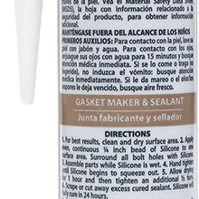 J-B Weld 32925 Ultimate Copper High Temperature RTV Silicone Gasket Maker and Sealant - 9.5 oz.