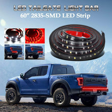 Partsam 60" 90LED Tailgate Light Bar Red White Backup Reverse LED Strip Turn Signal Brake Stop Indicator Tail Light Replacement for Most Cars, Trucks, SUV, RV, Van, Trailers