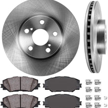 CRK11224 FRONT 275 mm Premium OE 5 Lug [2] Brake Disc Rotors + [4] Ceramic Brake Pads + Clips