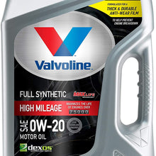 Valvoline Full Synthetic High Mileage with MaxLife Technology SAE 0W-20 Motor Oil 5 QT