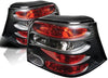 Spyder 5008343 Volkswagen Golf 99-04 Euro Style Tail Lights - Black (Black)