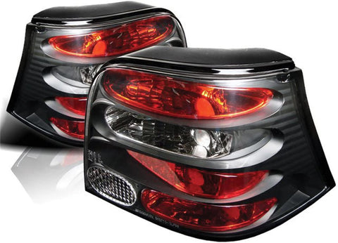 Spyder 5008343 Volkswagen Golf 99-04 Euro Style Tail Lights - Black
