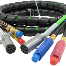 Mytee Products 3-in-One Wrap 7 Way Electrical Green ABS Air Brake Lines 15 Ft