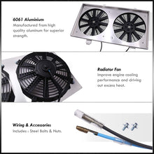 AJP Distributors Performance Aluminum 11" Radiator Fan Shroud Engine Cooling Kit For Dodge Neon SRT-4 Turbo A853 Engine 2003 2004 2005 03 04 05