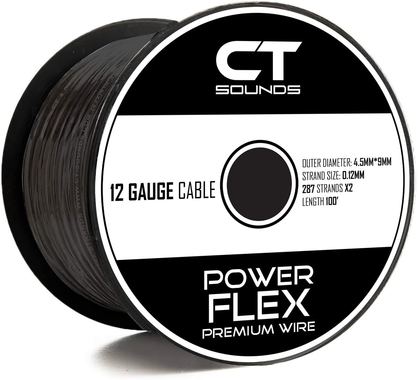 CT Sounds Car Audio OFC 12 GA Wire 100 Feet Speaker Wiring - 12 Gauge Copper 100 Foot