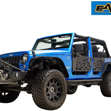 EAG US Flag 4 Tubular Door with Reflection Mirror Fit for 07-18 Jeep Wrangler JK 4 Door Only