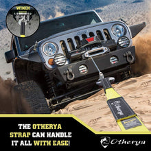 Tow Recovery Strap 3'' x 20' - Recover Your Vehicle Stuck in Mud/Snow - Heavy Duty Winch Snatch Strap - Protective Loops, Water-Resistant - Off Road Truck Accessory - Bonus Storage Bag