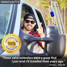 6 Inch Dually Valve Stem Extenders - 2 Pack - Easy Install, Heavy Duty, Straight Metal Dual Wheel Valve Stem Extensions for RV Tires, Truck, Motorhome, Coach, Pickup, Ram 3500, Trailer, OEM Grade