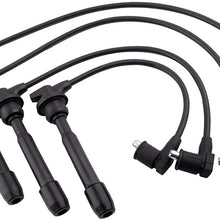 XYZMOT Set of 4 Ignition Spark Plug Cable Wire Set for Hyundai 96-12 Elantra/ 97-08 Tiburon/ 05-08 Tucson, Kia 10-11 Soul/ 04-09 Spectra/ 05-09 Spetra5/ 05-09 Sportage (Replaces 27501-23B00 671-4239)