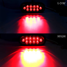 LivTee Waterproof 6" Oval Red LED Trailer Lights Tail Brake Stop Turn Parking Light Kit with Grommet and Plug for Boat Trailers RV Jeep Trucks, 2pcs